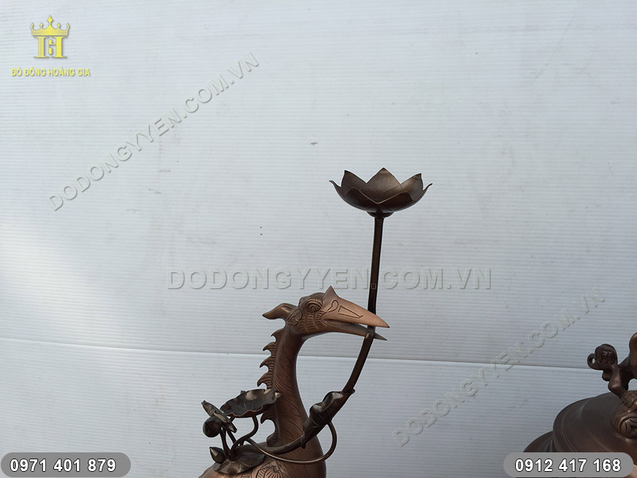 đồ thờ đồng đỉnh b&aacute;nh dầy